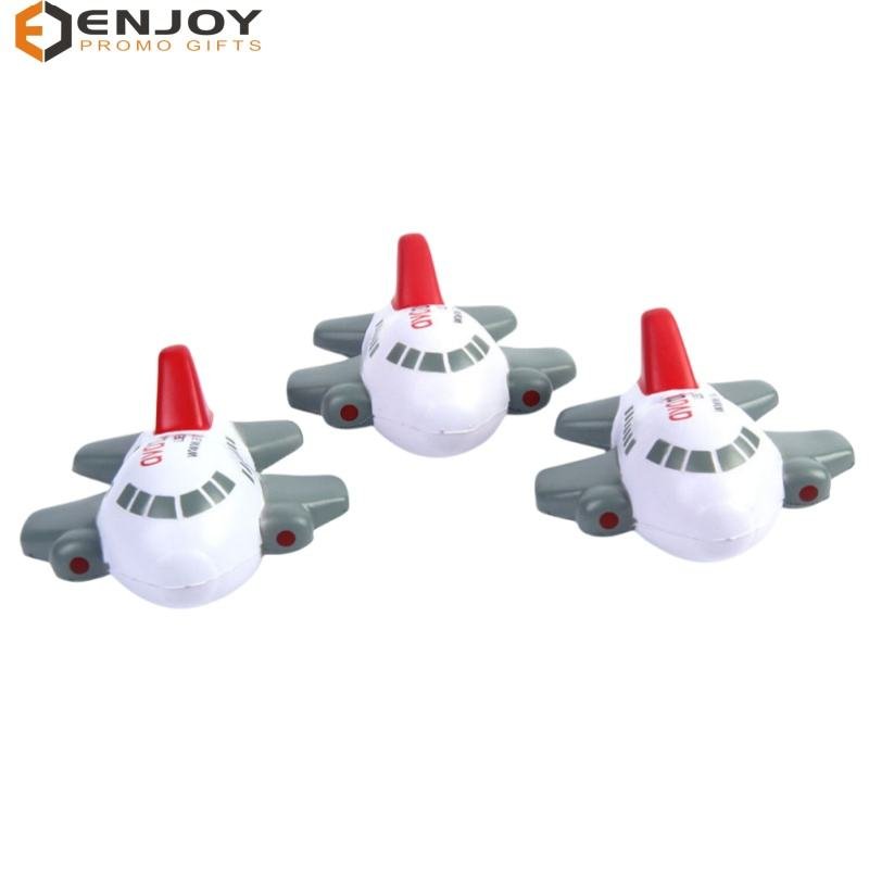 Promotional Gifts Airplane Shape PU Foam Advertising Promotional Activities Custom Logo Stress Ball Squeeze Ball Toys