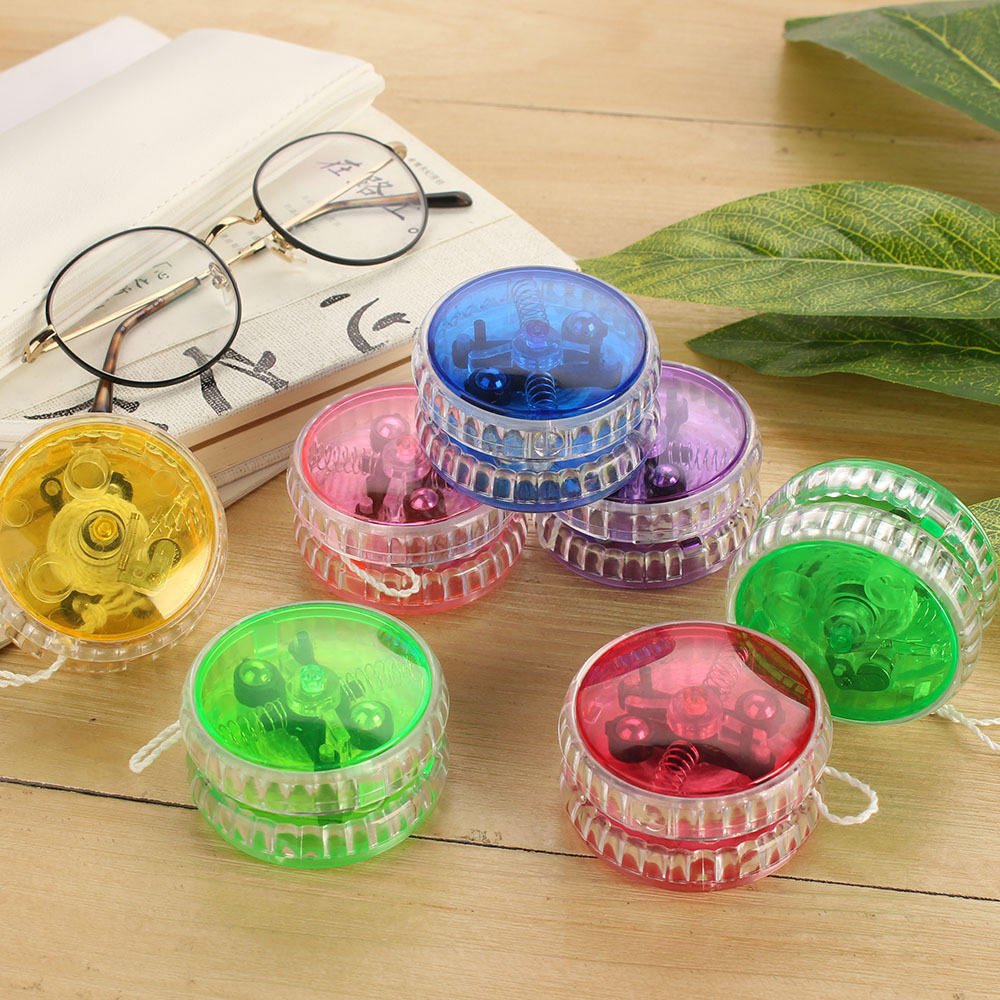 LED Flash Glowing Yo-Yo for Kids Cross-Border Plastic Clutch Pull String Yoyo Ball for Wholesale Processing Promotional Toys