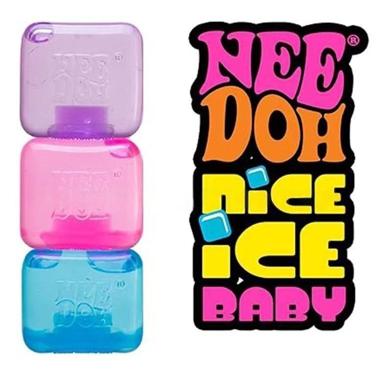 Schylling Needoh Nice Cube Sensory Squeeze Squishy Toys Decompression Square Pinch Music Decompression Vent Toys Promotional Toy