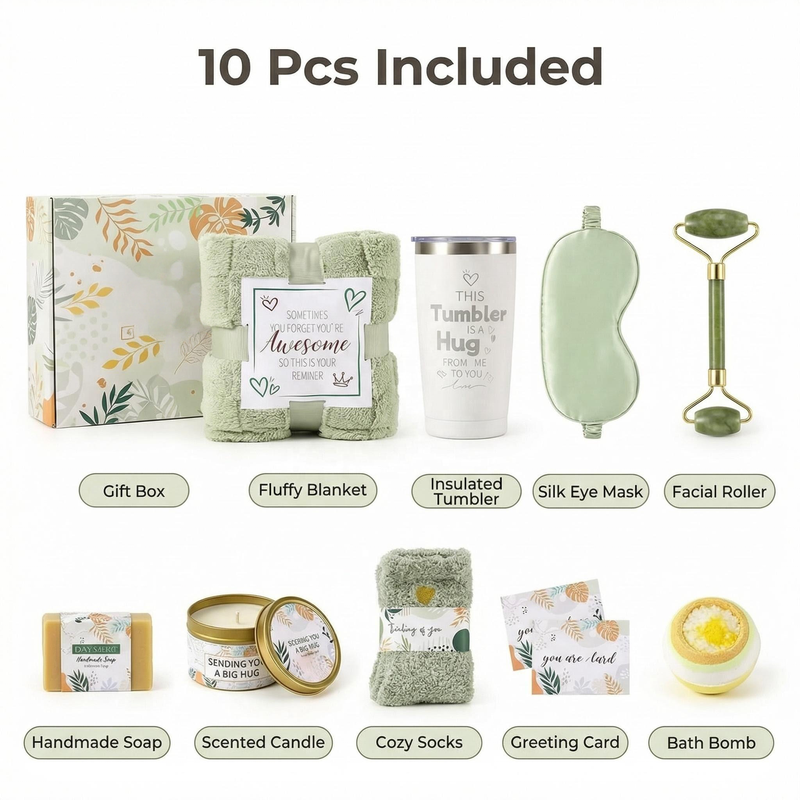 Birthday Pamper Gifts Christmas Hamper Presents Box Relaxation Spa Bath Set Thank You Gift for Friends Wife Mama