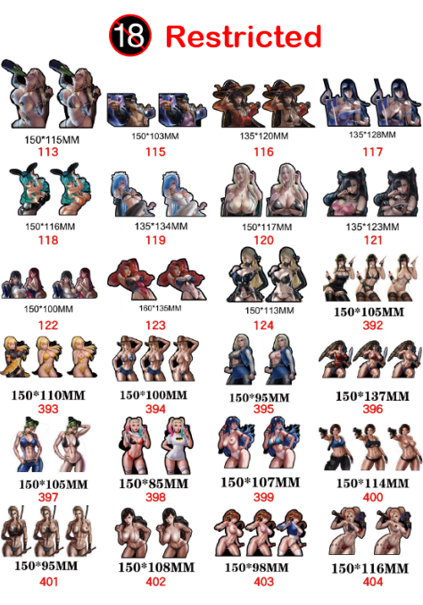 Factory Direct Low MOQ Sexy Hot Girls 3D Lenticular Flips Sticker Popular Anime Design Sticker Seductive Decor Motion Sticker