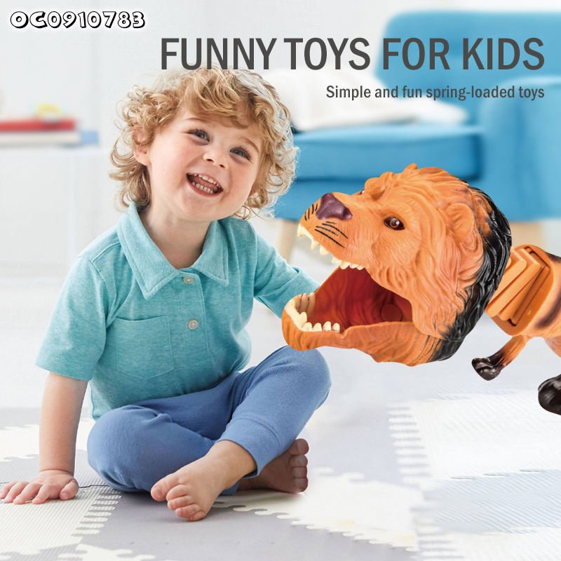 Lion Design Promotion Toy Custom Your logo Funny Catapult Telescopic Wild Animal Shooting Gun for Kids Boys Shooting