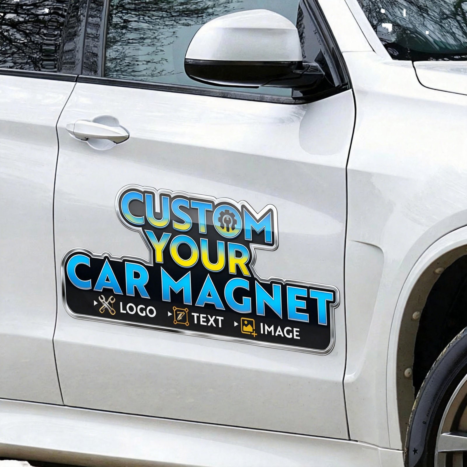 Custom Door Magnets Car Magnetic Signs Decorative Sticker for Advertising Custom Size Sticker