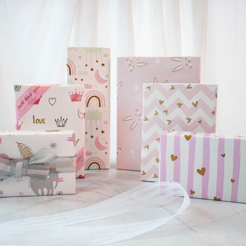 Cute Cartoon Gift Wrapping Paper Large Size Premium Decorative Paper for Gift Box DIY Craft