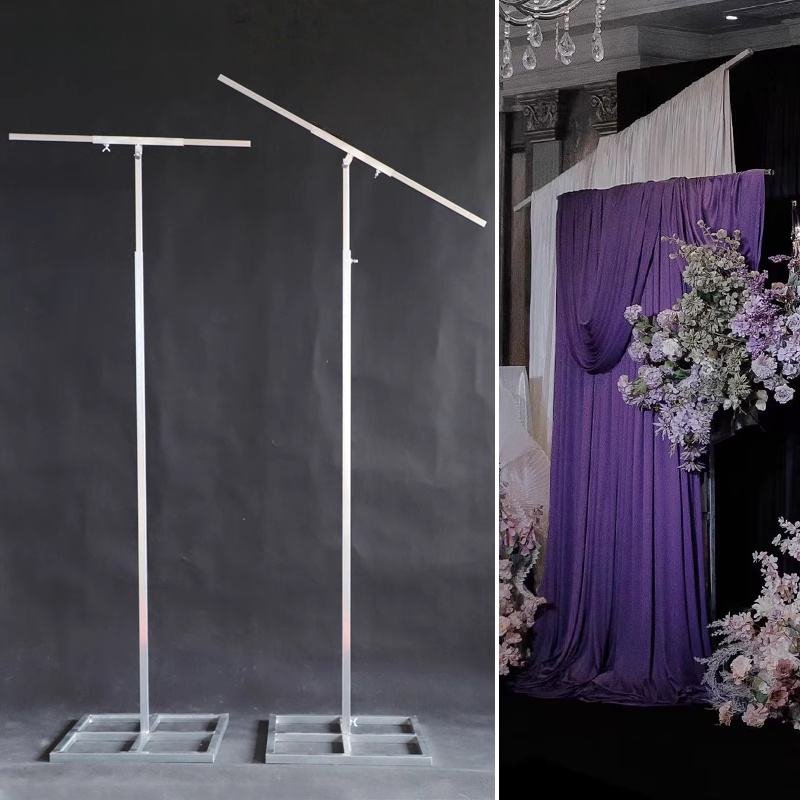 Modern Event Party Backdrop Supplies Metal T-shape Drape Stand for Wedding Decor