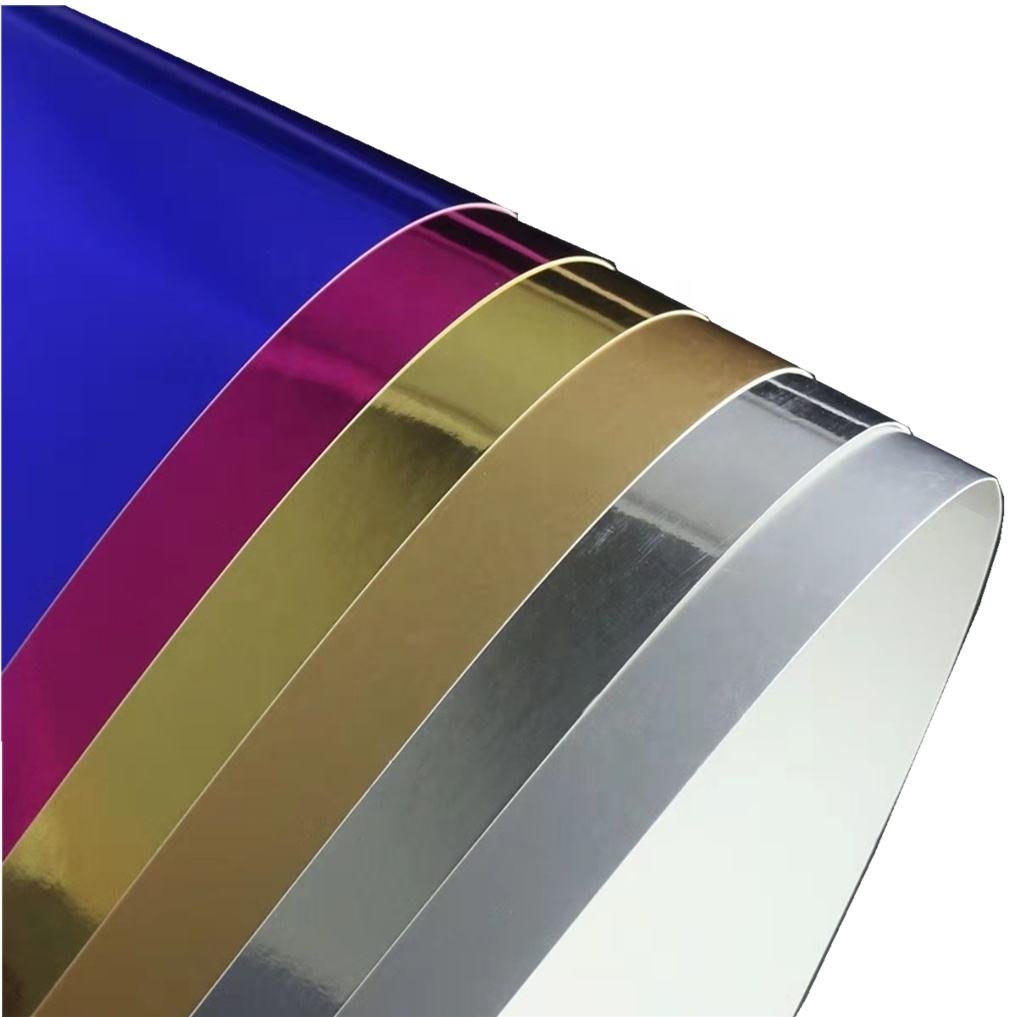 Metallic Cardboard 250 Gsm Art Craft Paperboard 50*70 cm Mirror Paper Board Wrapping Paper Sheets
