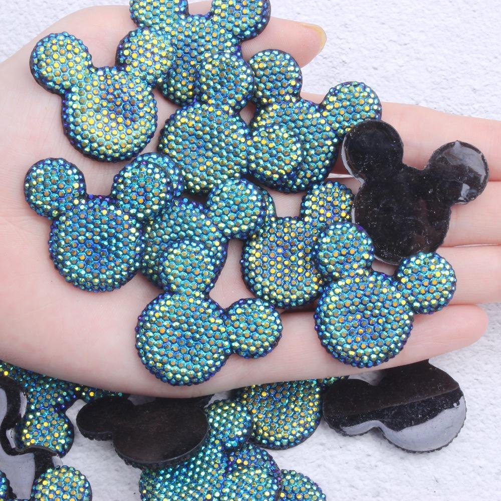 30*35mm Rhinestone Full Diamond Handmade Craft Accessories Cabochon Charms bear Charms Crystal Decoration Handmade Craft