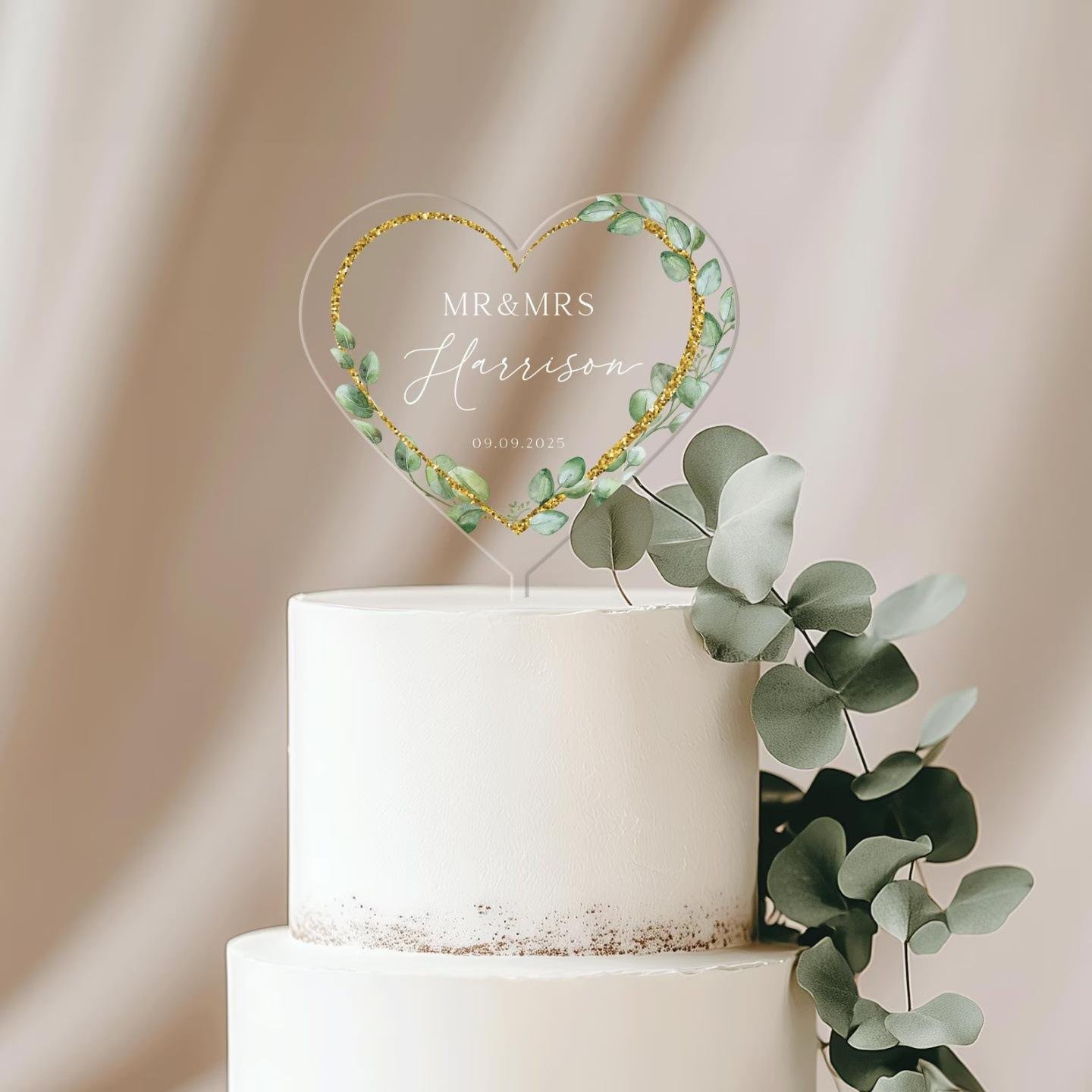 Clear Mr Mrs Acrylic Cake Topper for Bride and Groom Cake Topper Wedding or Anniversary Party Decoration Supplies