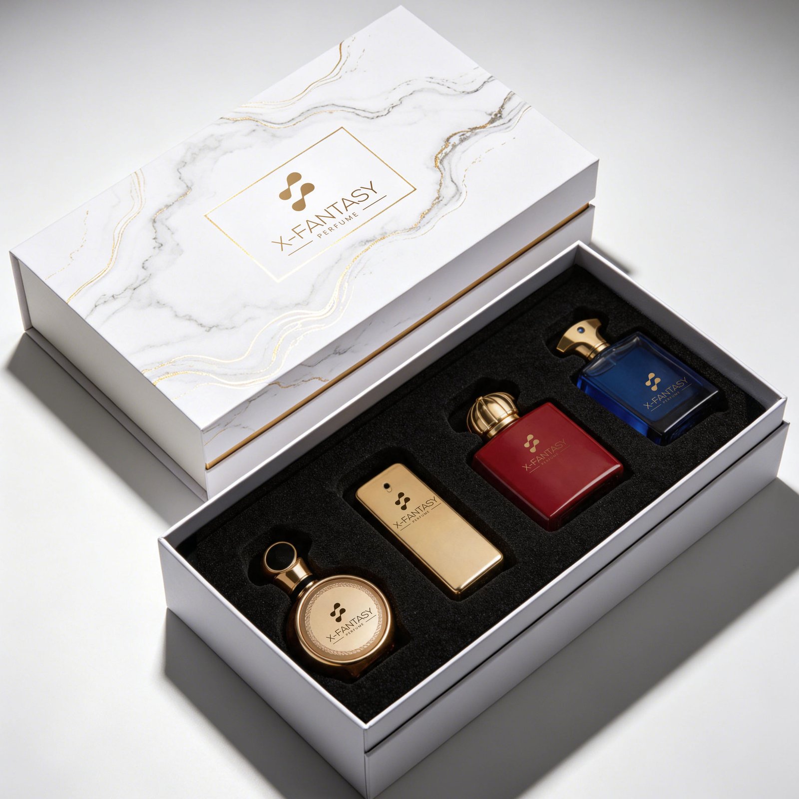 Perfume Gift Box Set 4 Pcs Long Lasting Woody Floral Scent Eau De Parfum for Daily Use and Holiday Gifting
