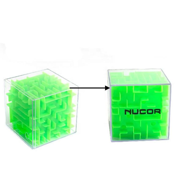 Wholesales Promotional Transparent Toys Plastic 3D Cube Maze Crystal Puzzle for Kid Magic Puzzle with Logo