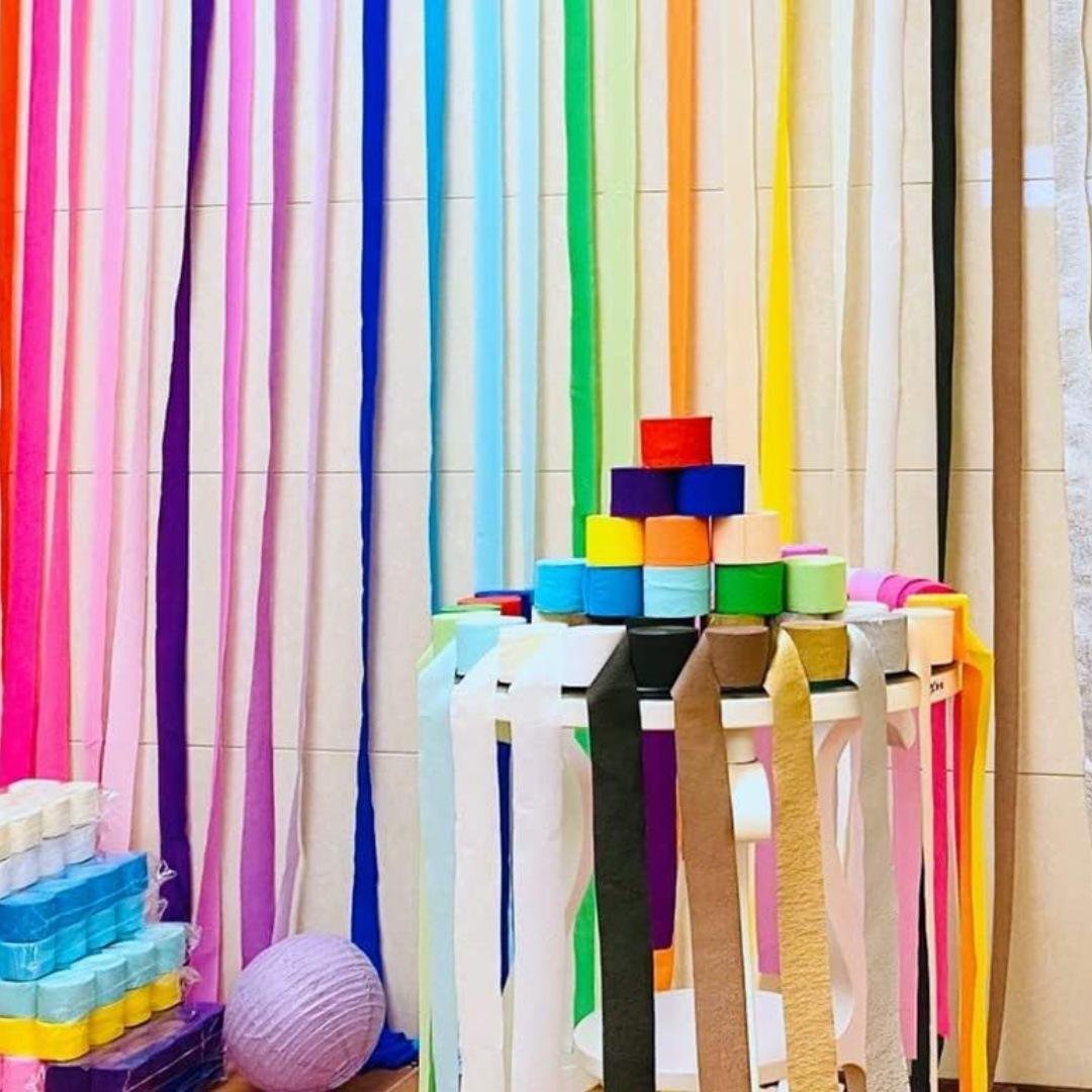 Crepe Paper Craft Streamers Hanging Decorations for Various Birthday Parties Wedding Festival Party Decorations