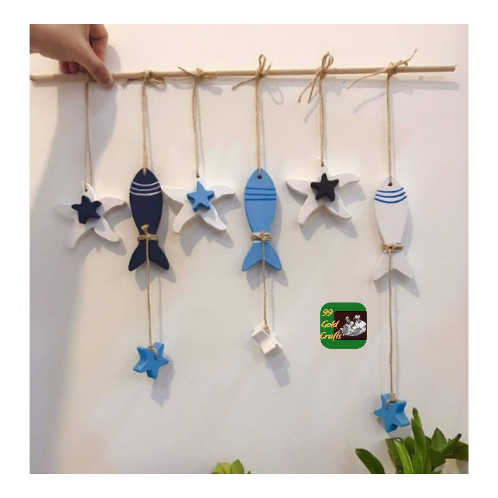 Unique Wooden Fish Sculpture Handmade for Feng Shui Coastal Home Decor Office Desk Tabletop Shelf Decoration